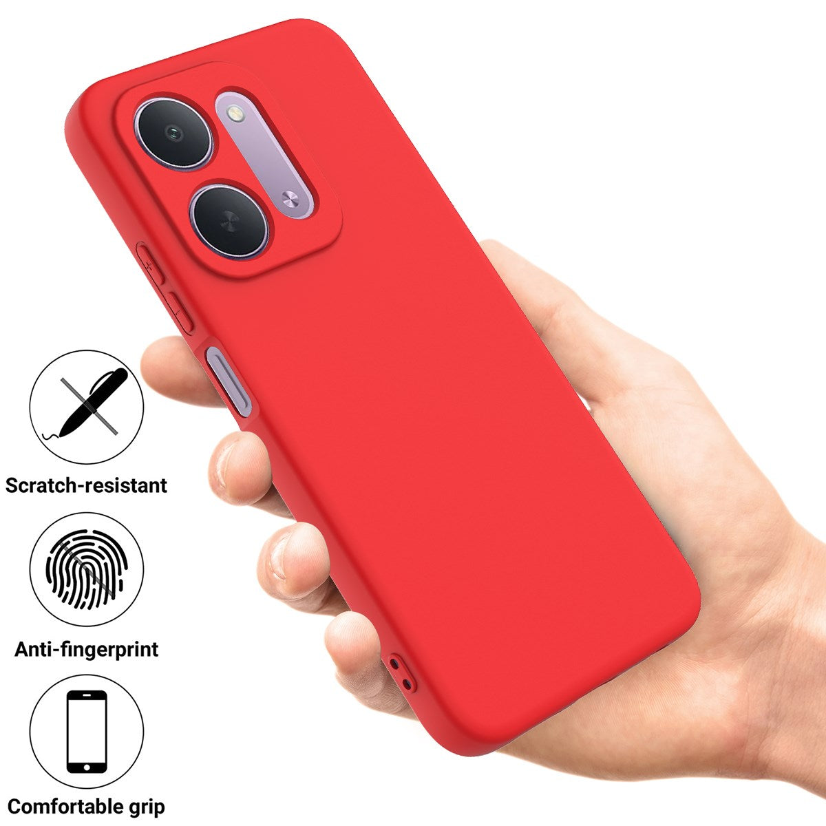 Xiaomi Redmi 17C (5G) EIDERWOOD Silikon Deksel med Stropp - Rød