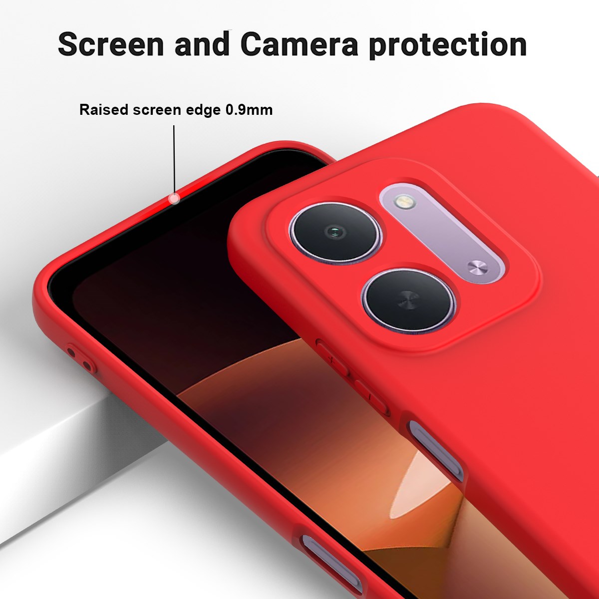 Xiaomi Redmi 17C (5G) EIDERWOOD Silikon Deksel med Stropp - Rød