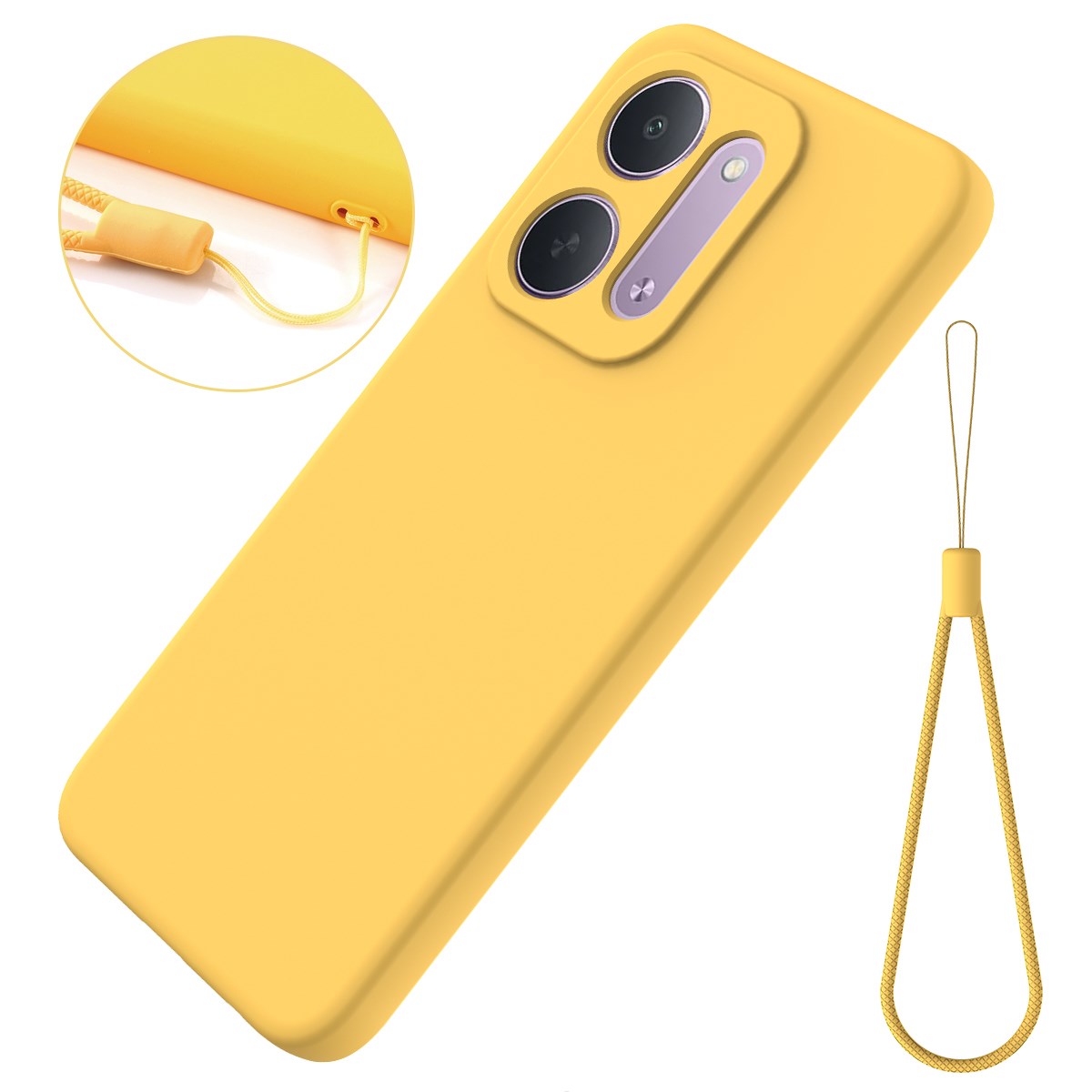 Xiaomi Redmi 17C (5G) EIDERWOOD Silikon Deksel med Stropp - Gul