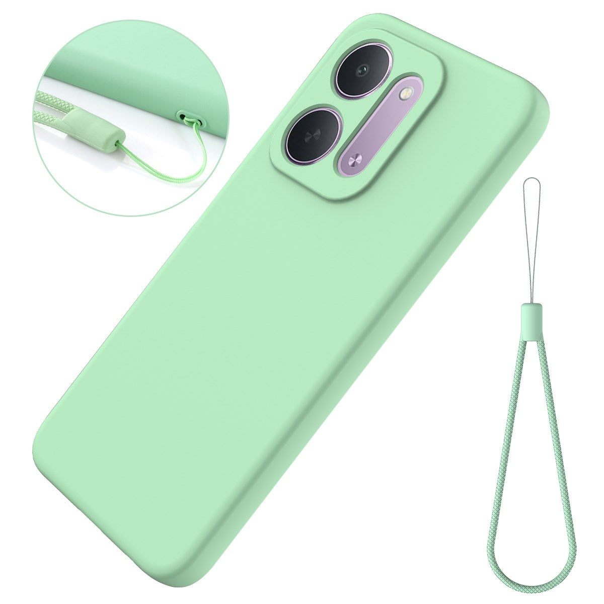Xiaomi Redmi 17C (5G) EIDERWOOD Silikon Deksel med Stropp - Grønn