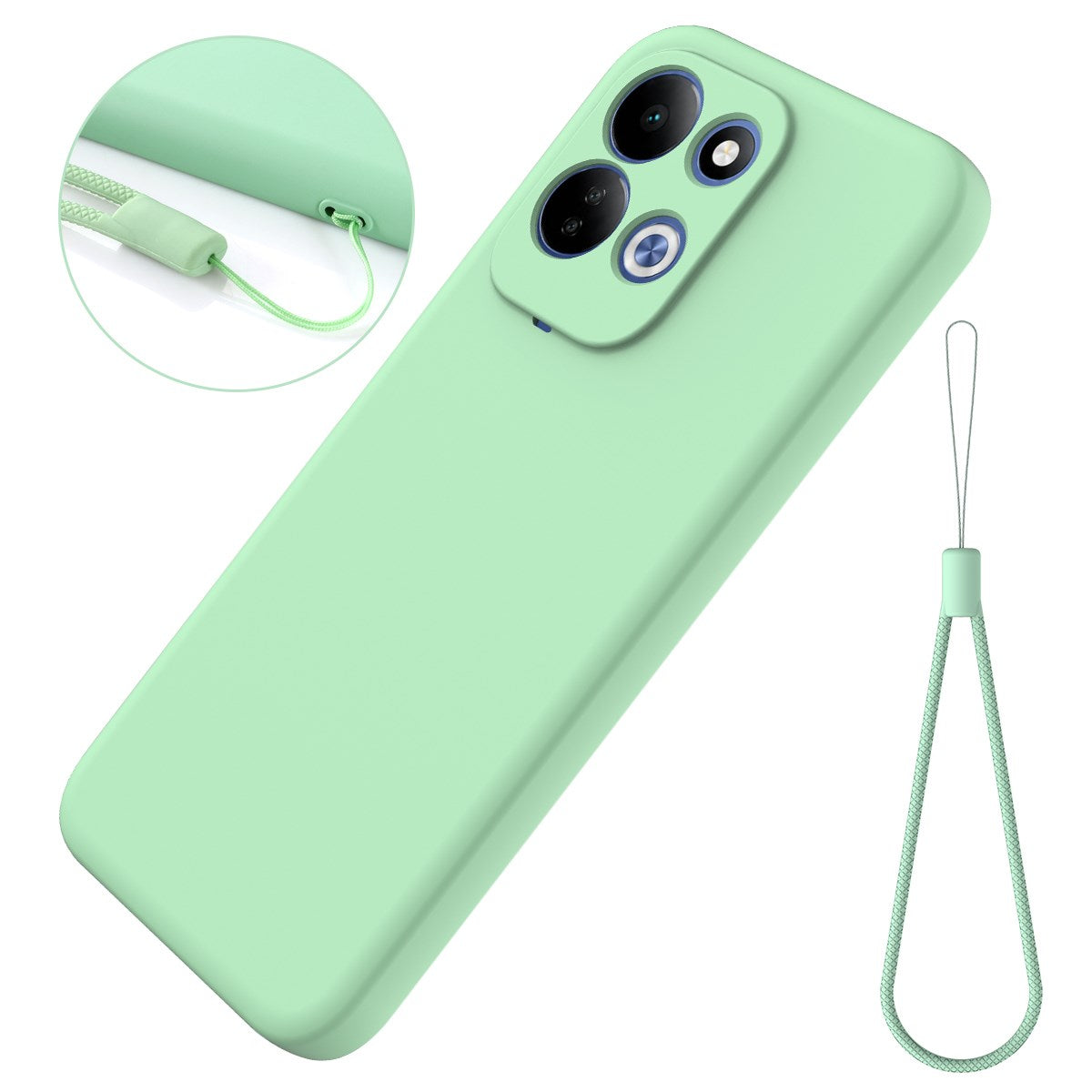 Xiaomi Redmi 17 (5G / 4G) EIDERWOOD Silikon Deksel med Stropp - Grønn