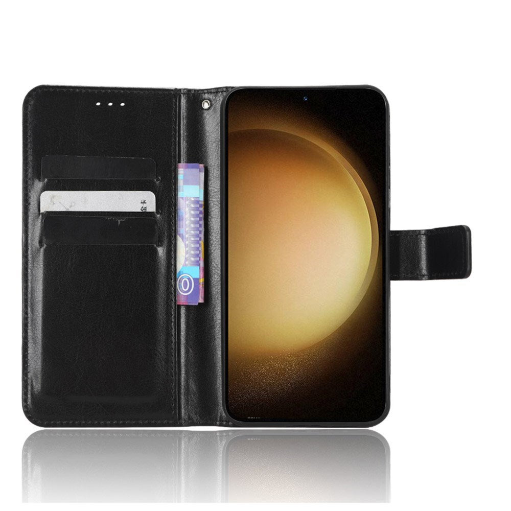 EIDERWOOD Samsung Galaxy S23+ (Plus) Kunstskinn Flip Deksel m. Kortholder & Ståfunksjon - Svart