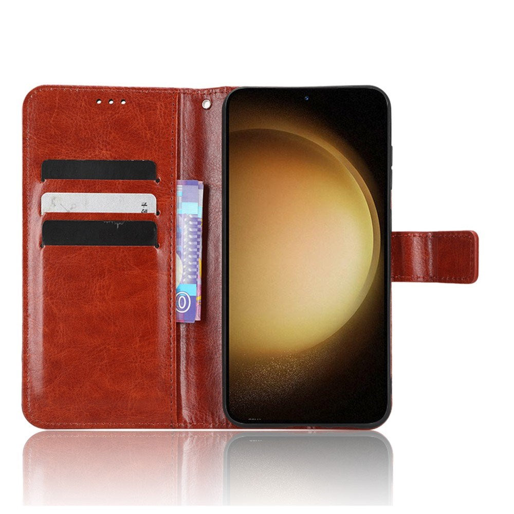 EIDERWOOD Samsung Galaxy S23+ (Plus) Kunstskinn Flip Deksel m. Kortholder & Ståfunksjon - Brun