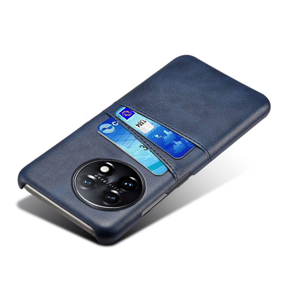 OnePlus 11 Kunst Skinn Bakdeksel m. Lommebok - Blå