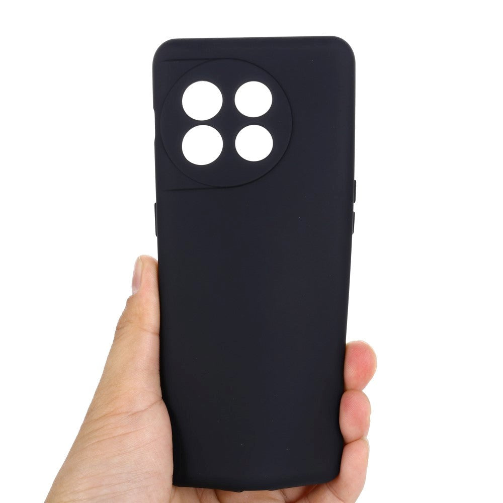 OnePlus 11 Liquid Silikon Deksel med Stropp - Svart