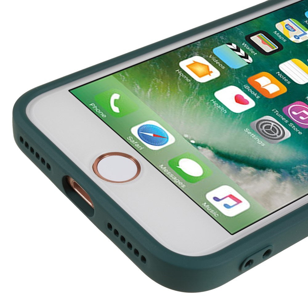 EIDERWOOD iPhone SE (2022 / 2020) / 8 / 7 Fôret Fleksibelt Plast Deksel - Mørk Grønn