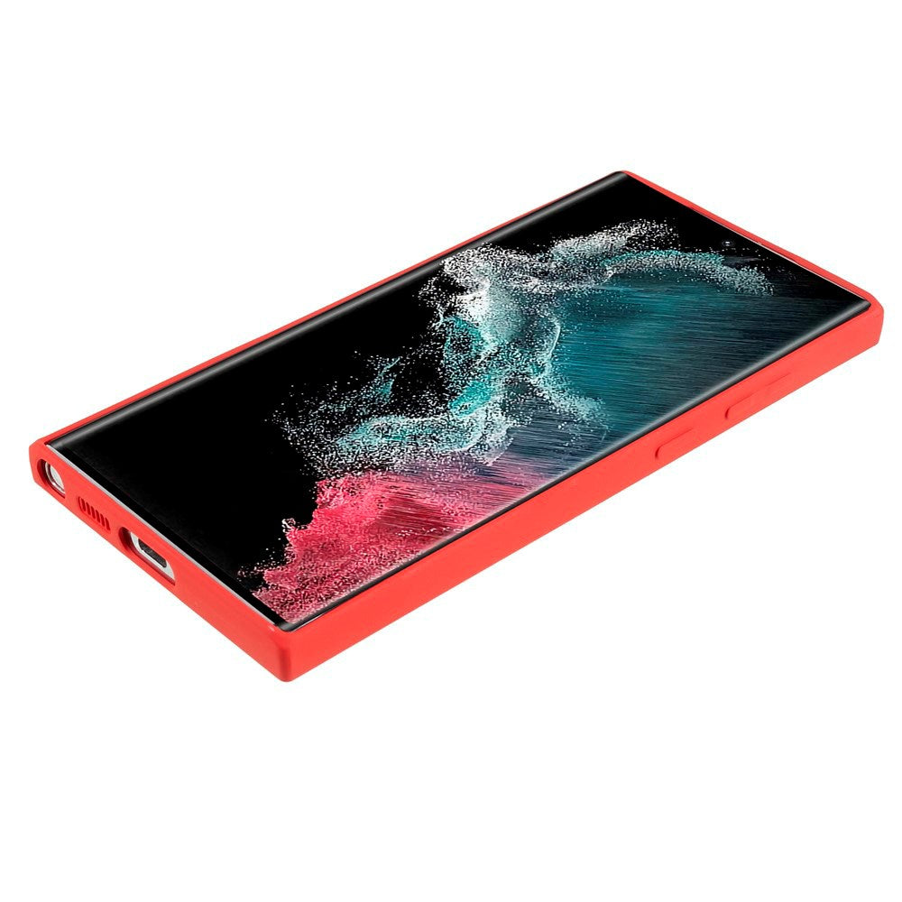 EIDERWOOD Samsung Galaxy S22 Ultra Fôret Fleksibelt Plast Deksel - Rød