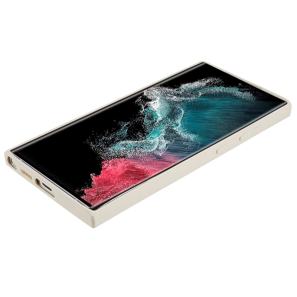 EIDERWOOD Samsung Galaxy S22 Ultra Fôret Fleksibelt Plast Deksel - Beige