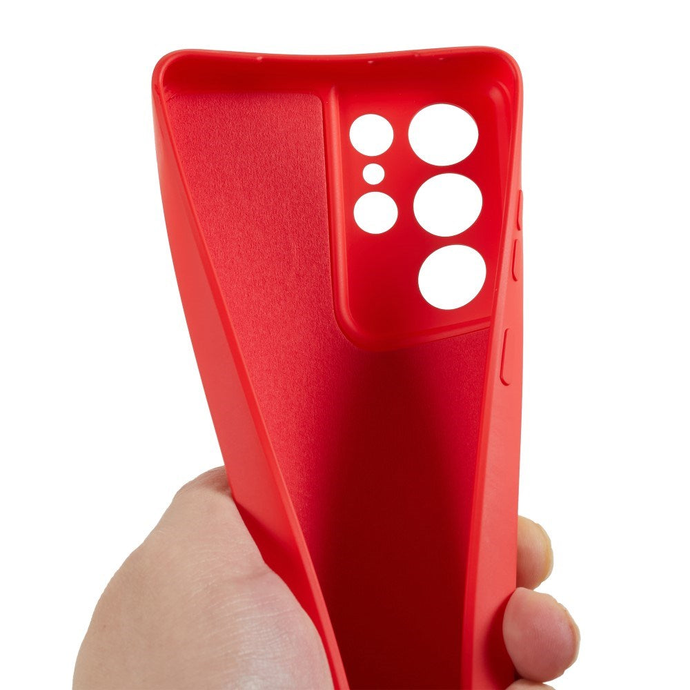 EIDERWOOD Samsung Galaxy S21 Ultra Fôret Fleksibelt Plast Deksel - Rød