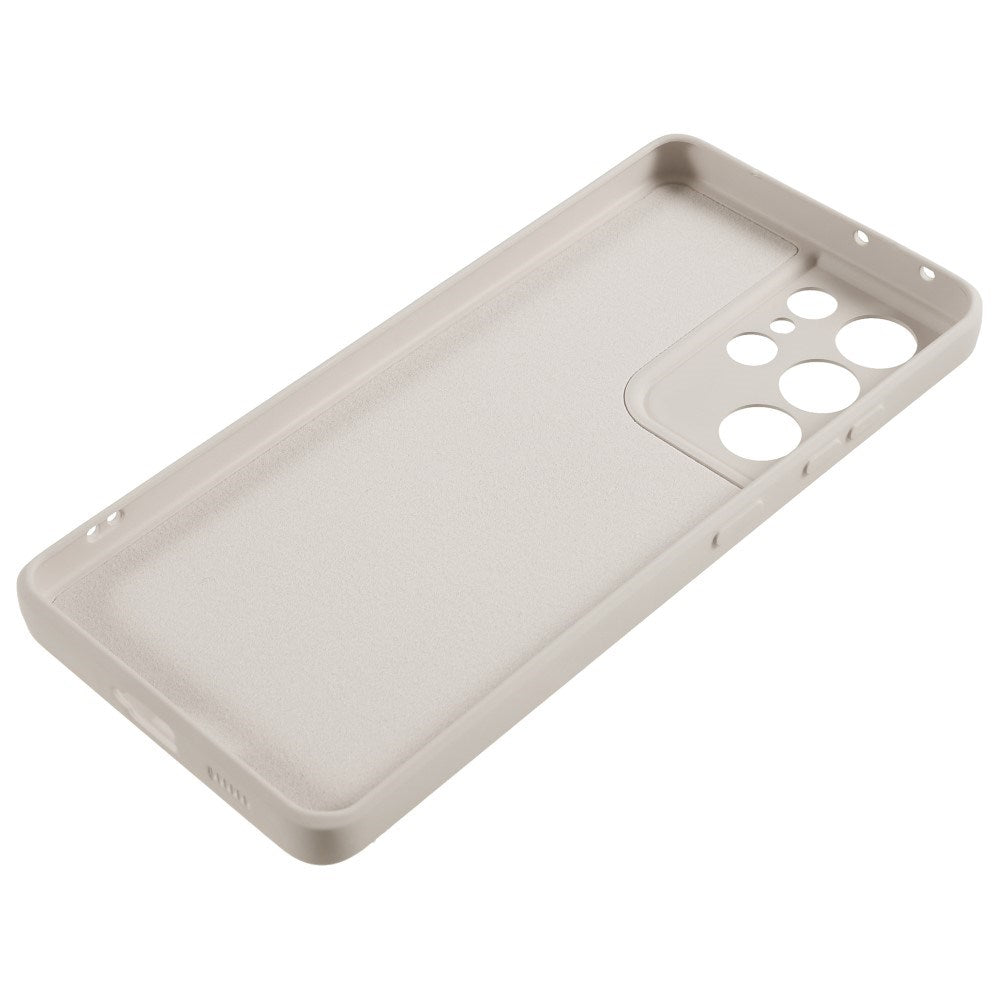 EIDERWOOD Samsung Galaxy S21 Ultra Fôret Fleksibelt Plast Deksel - Beige