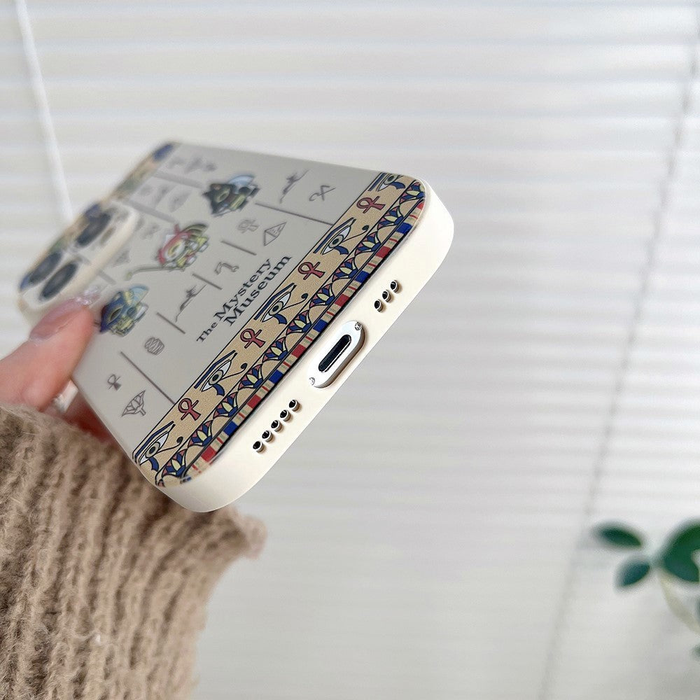 iPhone 14 Pro Fleksibelt TPU Plast Deksel med Trykk - Hieroglyfer