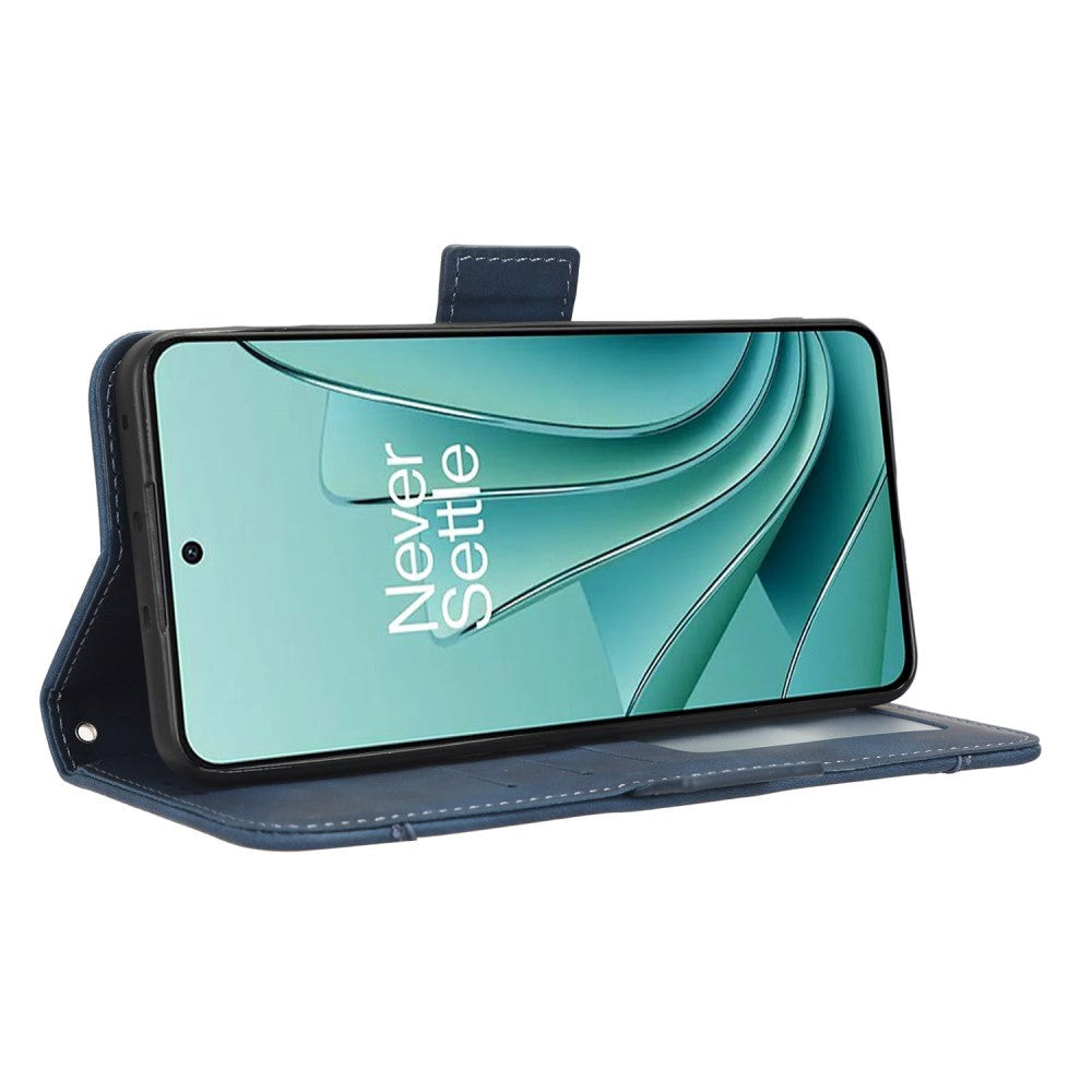 OnePlus Nord 3 (5G) Flipdeksel i Glanset Skinn med Stor Lommebok - Blå