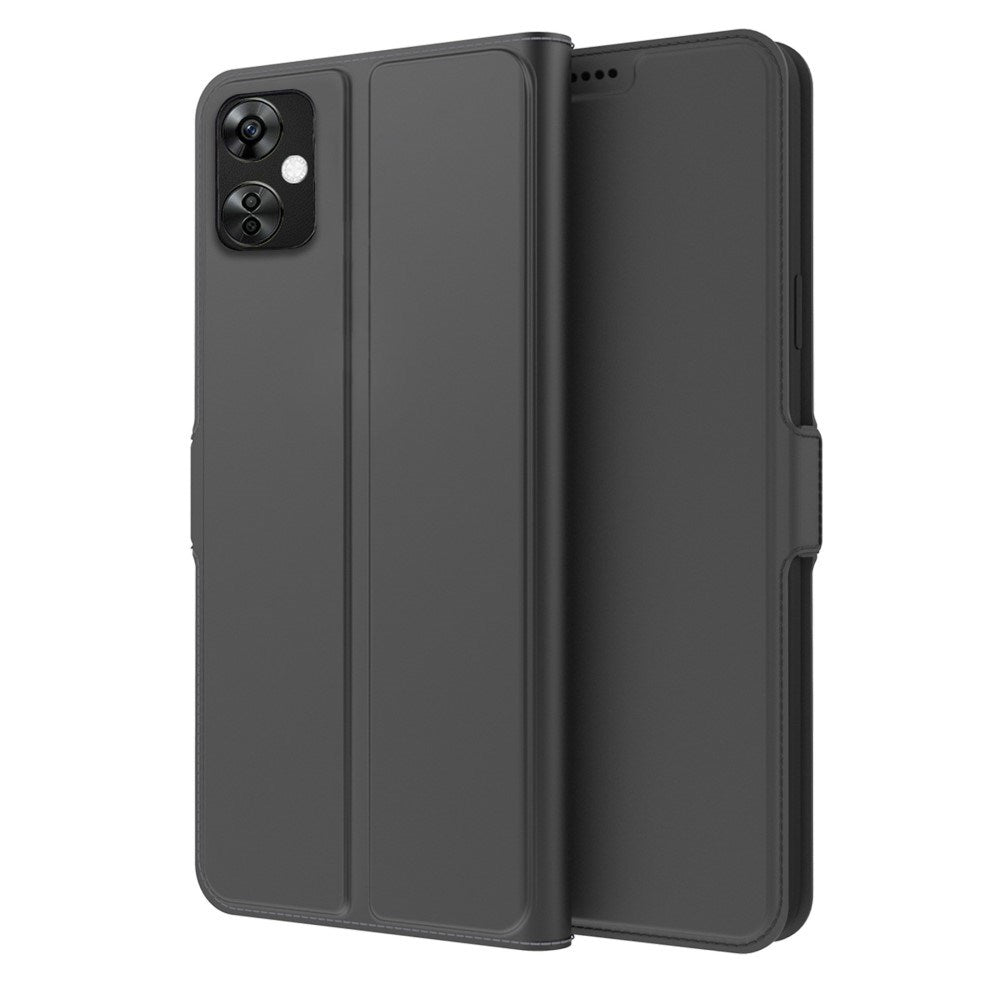 EIDERWOOD OnePlus Nord CE 3 Lite (5G) Kunstskinn Flip Deksel med Kortholder & Ståfunksjon - Svart