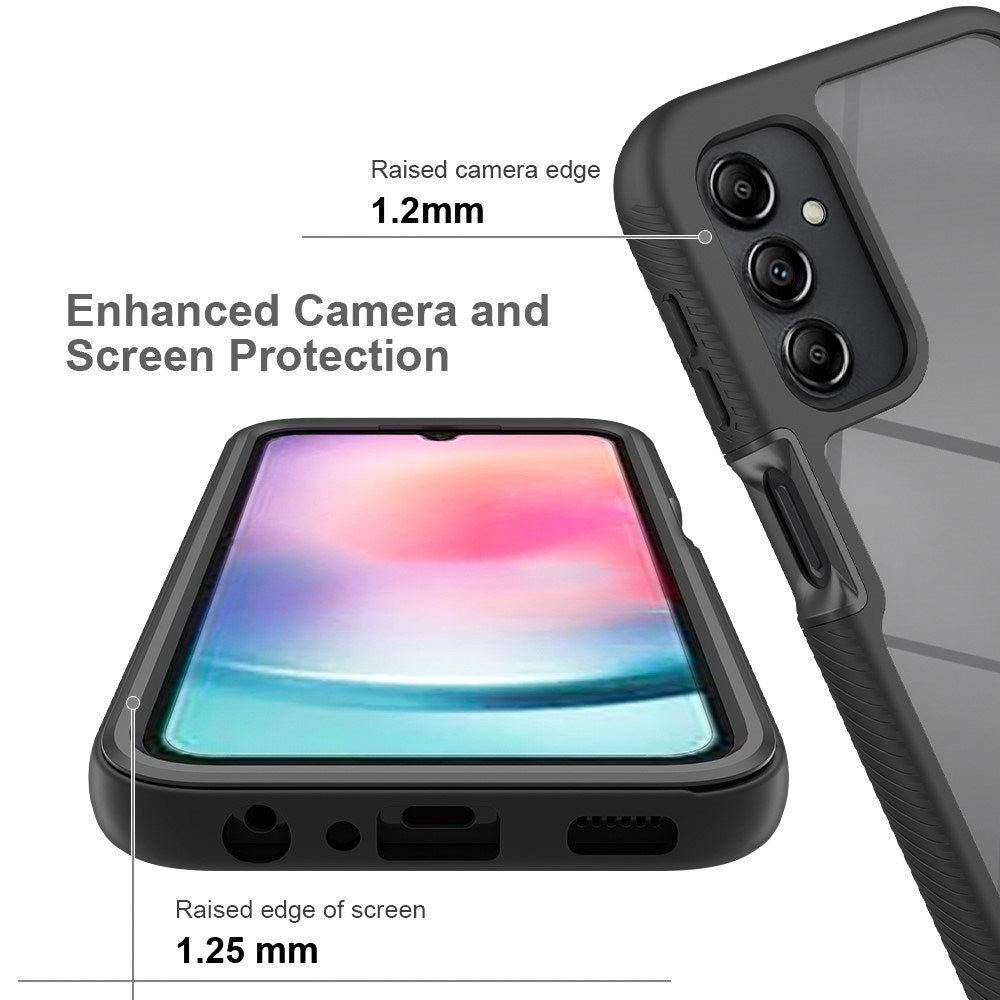 Samsung Galaxy A24 - 2-i-1 Plast Deksel & Skjermbeskyttelsesfilm - Gjennomsiktig