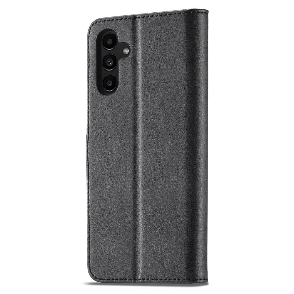 EIDERWOOD Samsung Galaxy S23 FE Kunstskinn Flip Deksel med Stativ & Lommebok - Svart