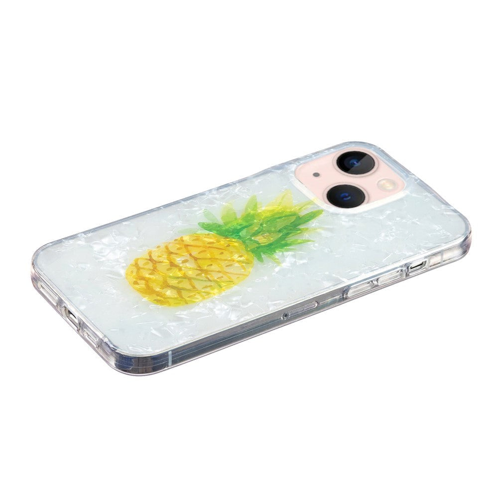 iPhone 15 Fleksibelt Plastdeksel - Ananas