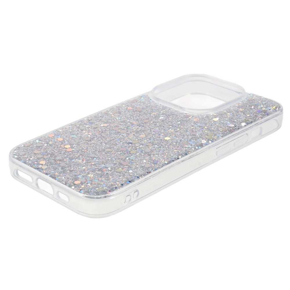 iPhone 15 Pro Max Glitter Deksel - Sølv