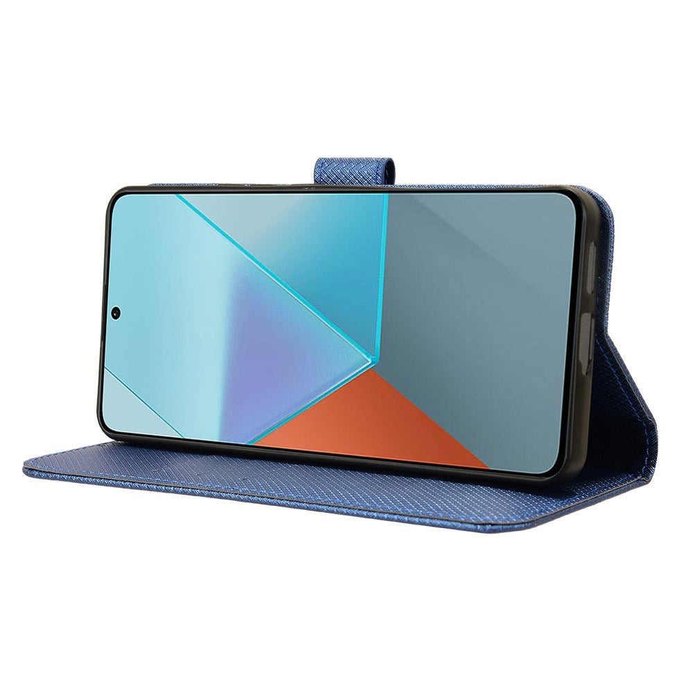 EIDERWOOD Xiaomi Redmi Note 13 Pro (5G) / Poco X6 Flippdeksel med Stropp og Tekstur - Blå