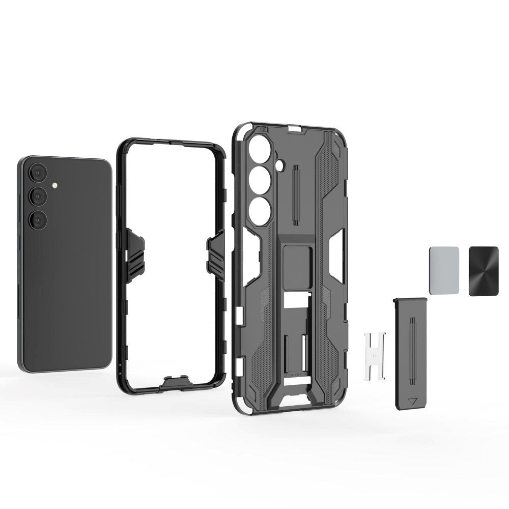 Samsung Galaxy S24+ (Plus) Håndverker Deksel med Kickstand - Rød