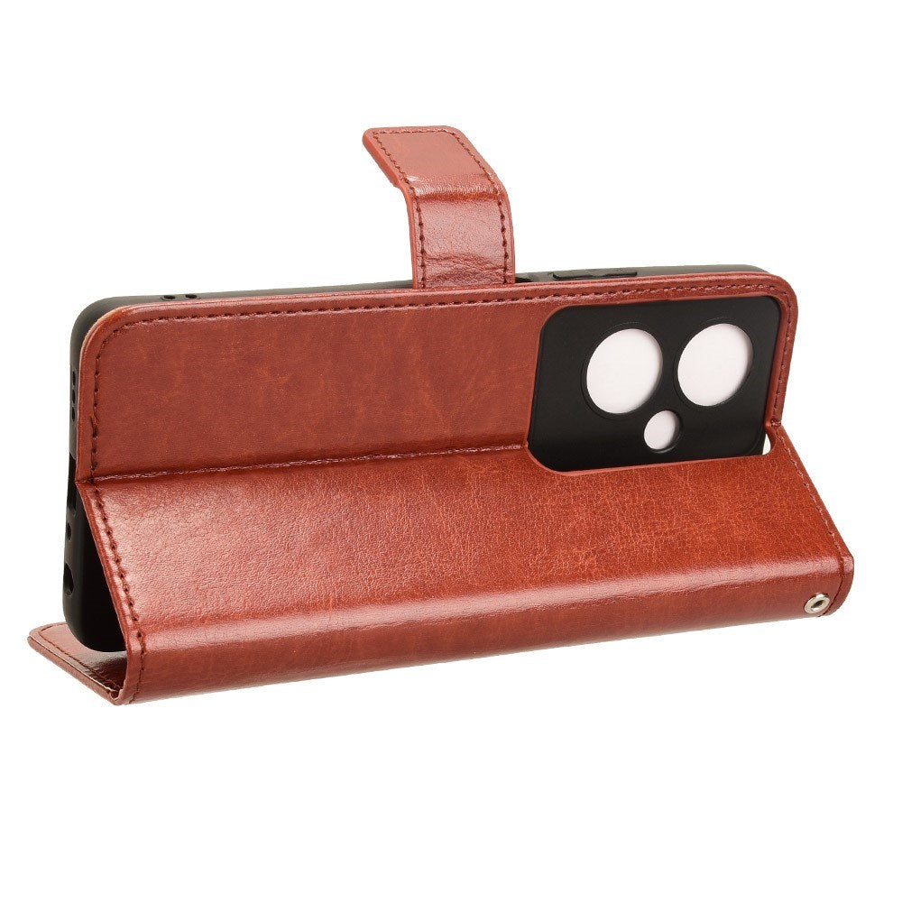 EIDERWOOD OnePlus Nord N30 SE (5G) / Oppo A79 (5G) Skinn Flip-Deksel med Lommebok og Stativfunksjon - Brun