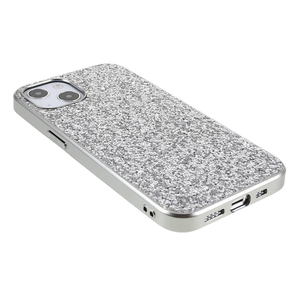 EIDERWOOD iPhone 14 Glitter Hybrid Deksel - Sølv