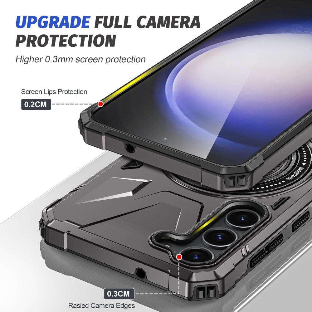 EIDERWOOD Robust Deksel for Samsung Galaxy S25+ / S24+ (Plus) med Støtte og Magsafe - Grå