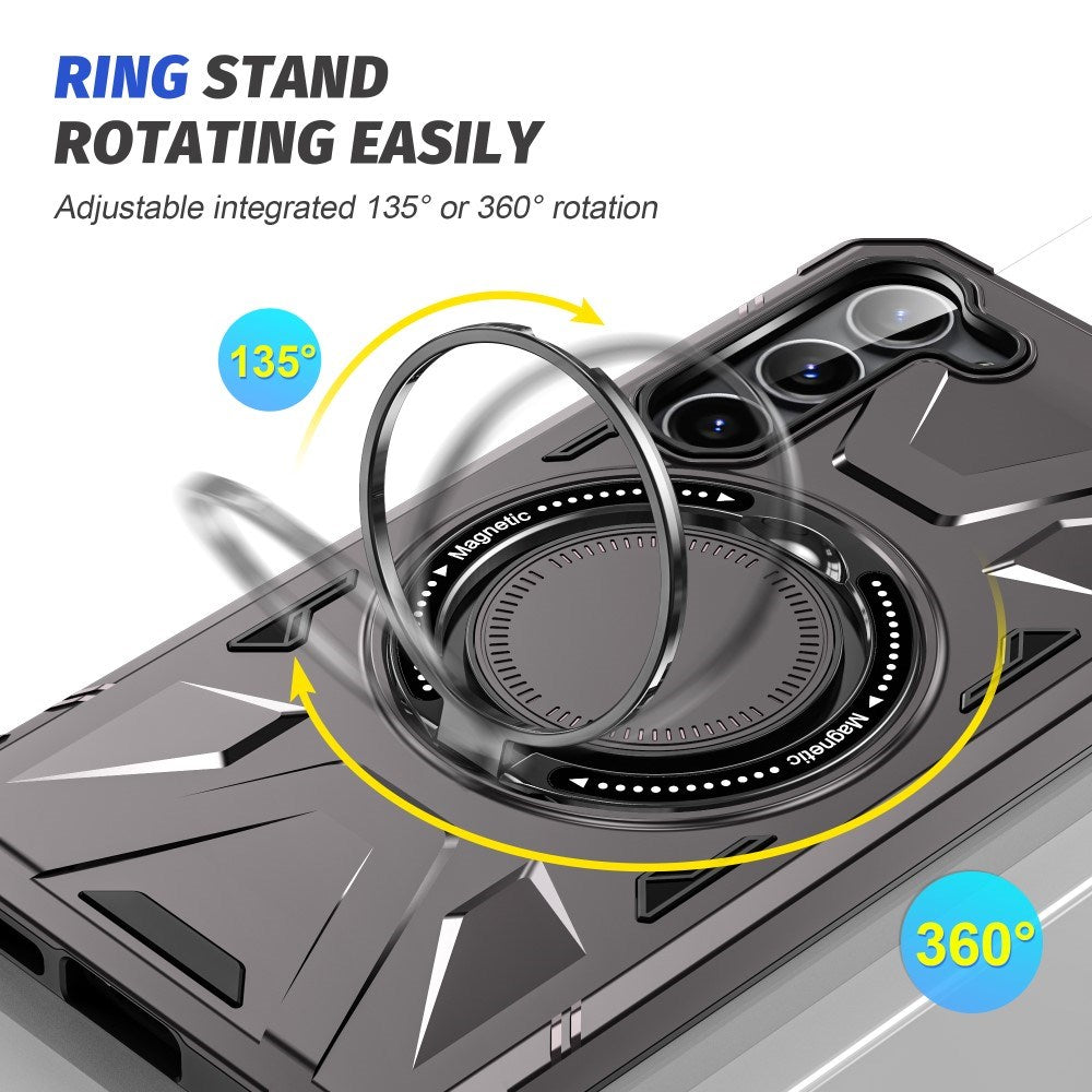 EIDERWOOD Robust Deksel for Samsung Galaxy S25+ / S24+ (Plus) med Støtte og Magsafe - Grå