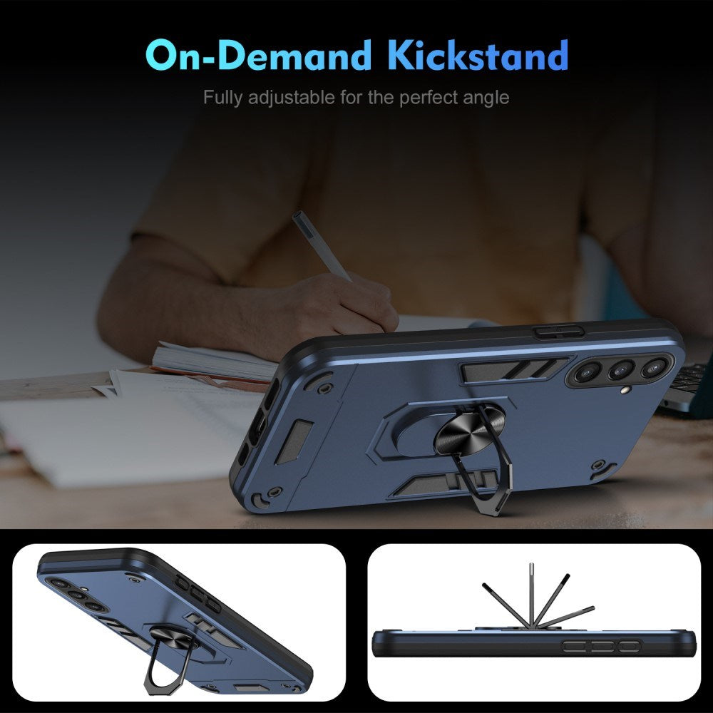 EIDERWOOD Samsung Galaxy S23 FE Håndverker Deksel med Kickstand - Blå