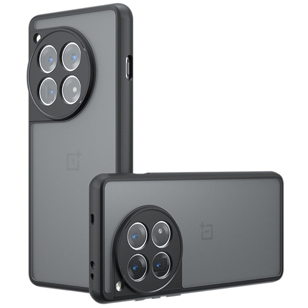 OnePlus 12 Hybrid Plastdeksel - Gjennomsiktig / Svart