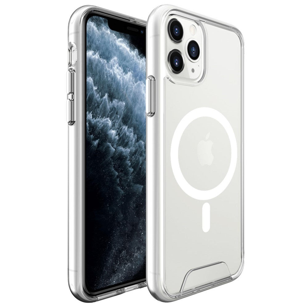 EIDERWOOD iPhone 11 Pro Max Hybrid Plast Deksel - MagSafe Kompatibel - Gjennomsiktig / Hvit