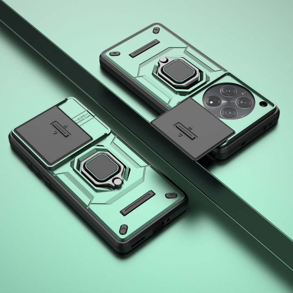 OnePlus 12 Håndverker Deksel med Magnetisk Kickstand Og Cam Slider - Grønn