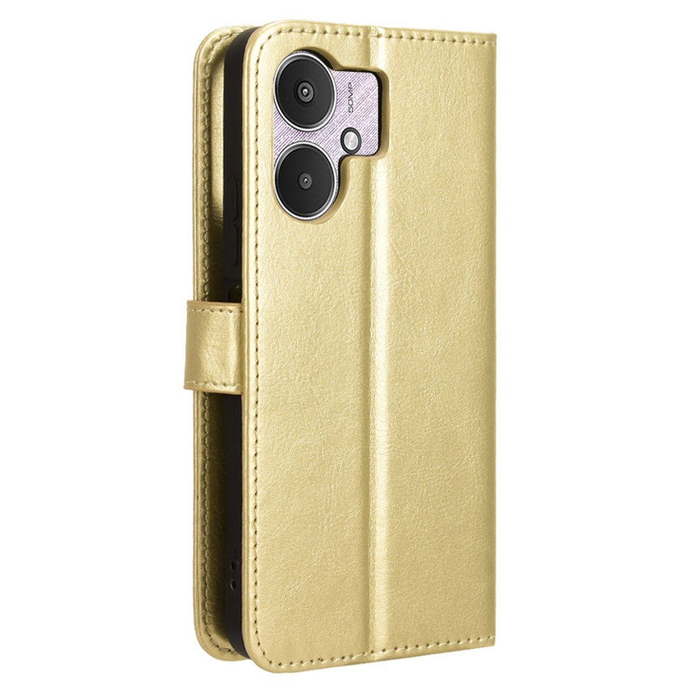 EIDERWOOD Xiaomi Redmi 13C (5G) Kunstskinn Flip Deksel m. Strop - Gull