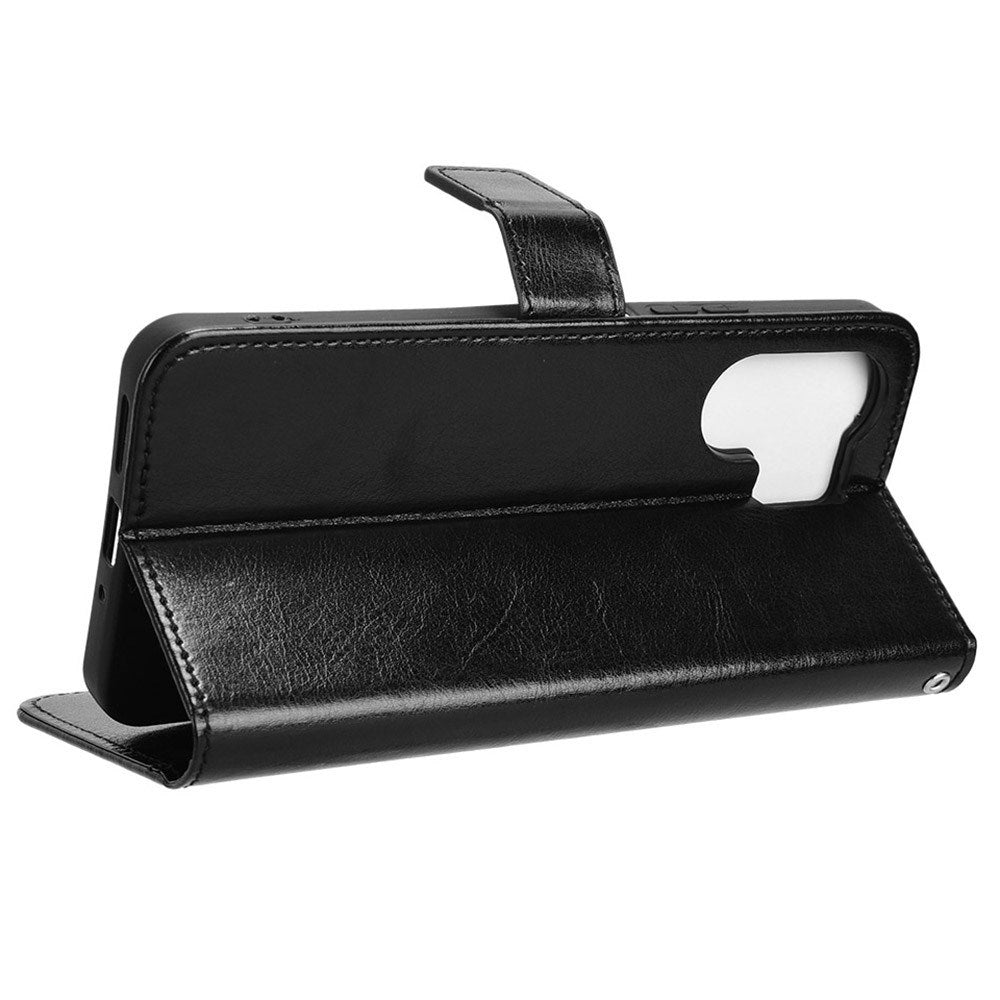 EIDERWOOD Xiaomi Redmi 13C (5G) Kunstskinn Flip Deksel m. Strop - Svart