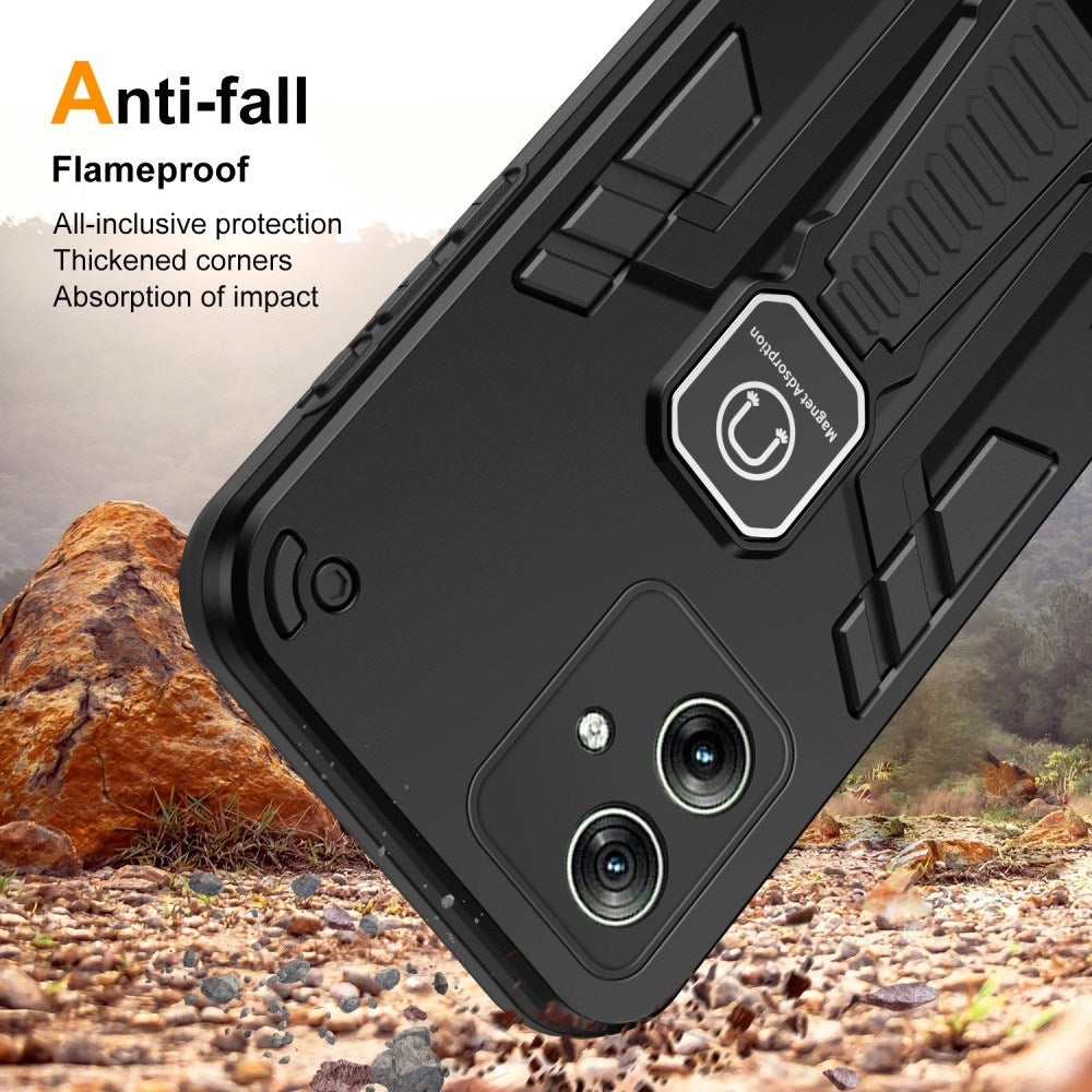 EIDERWOOD Motorola Moto G54 Håndverker Deksel med Kickstand - Svart