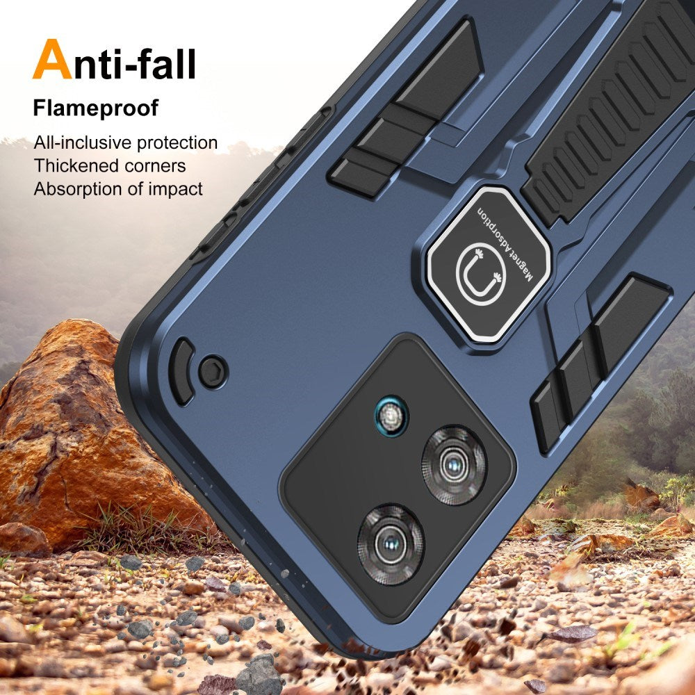 EIDERWOOD Motorola Edge 40 Neo Håndverker Deksel med Kickstand - Blå