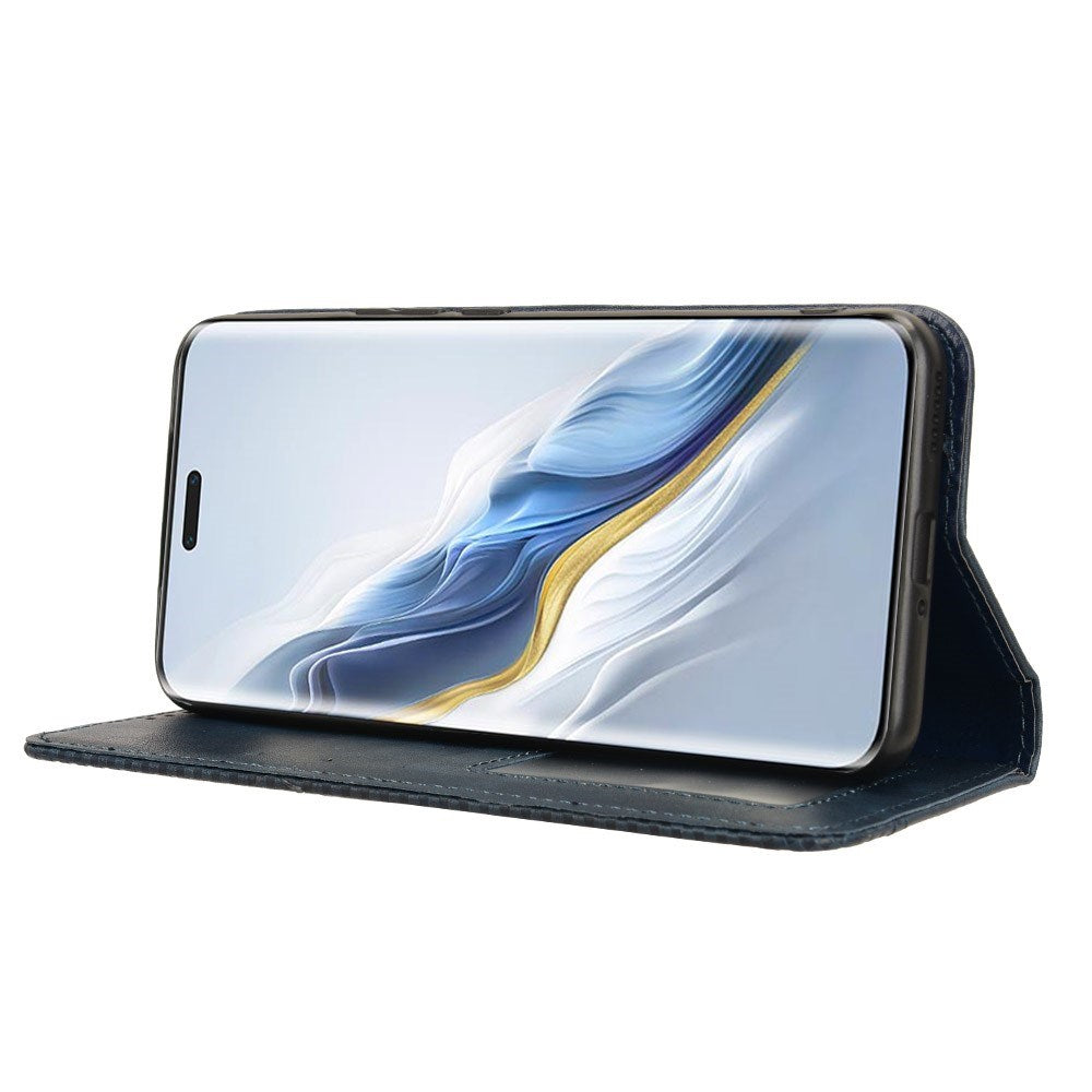 EIDERWOOD Honor Magic6 Pro (5G) Magnetisk Kunstskinn Flip Deksel - Blå