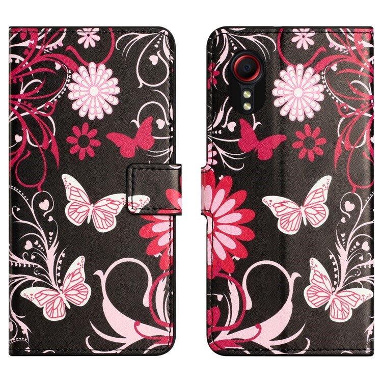 EIDERWOOD Samsung Galaxy Xcover 7 Flipdeksel med Lommebok & Stativ Funksjon - Sommerfugler