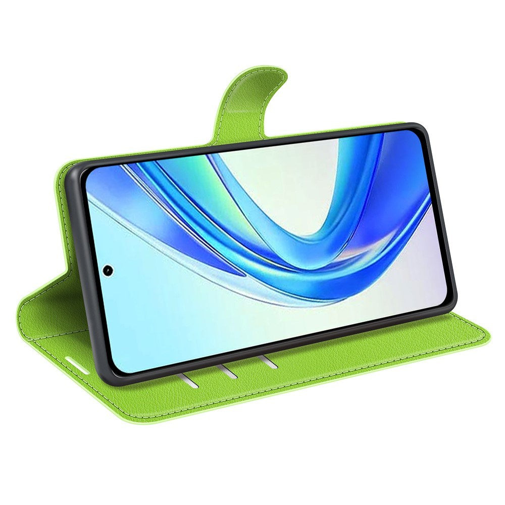 EIDERWOOD Honor X7b / 90 Smart Kunstskinn Flip Deksel m. Kortholder & Ståfunksjon - Grønn