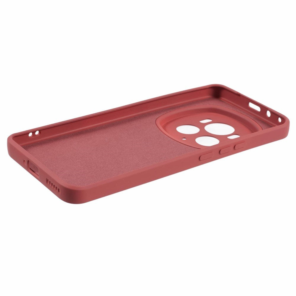 EIDERWOOD Honor Magic6 Pro 5G Deksel – Fleksibelt Plast Deksel med Fiberfôr og Presis Kamerautskjæring - Mørk rød