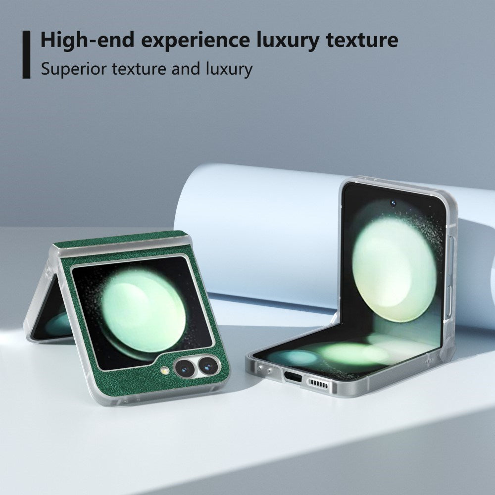 EIDERWOOD Samsung Galaxy Z Flip7 FE / Flip6 Skinnkledd Plast Deksel - Grønn