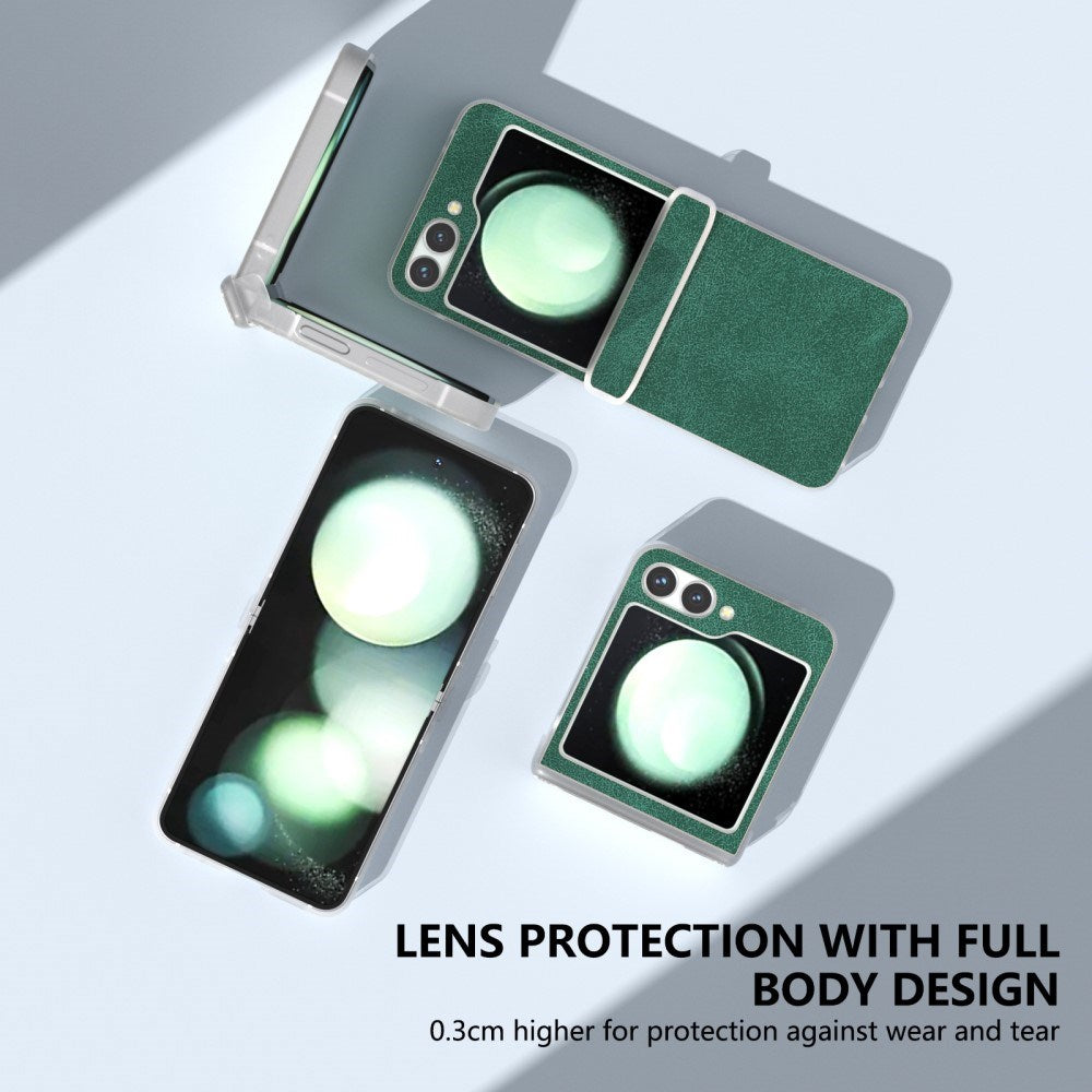 EIDERWOOD Samsung Galaxy Z Flip7 FE / Flip6 Skinnkledd Plast Deksel - Grønn