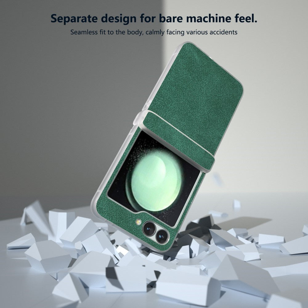 EIDERWOOD Samsung Galaxy Z Flip7 FE / Flip6 Skinnkledd Plast Deksel - Grønn