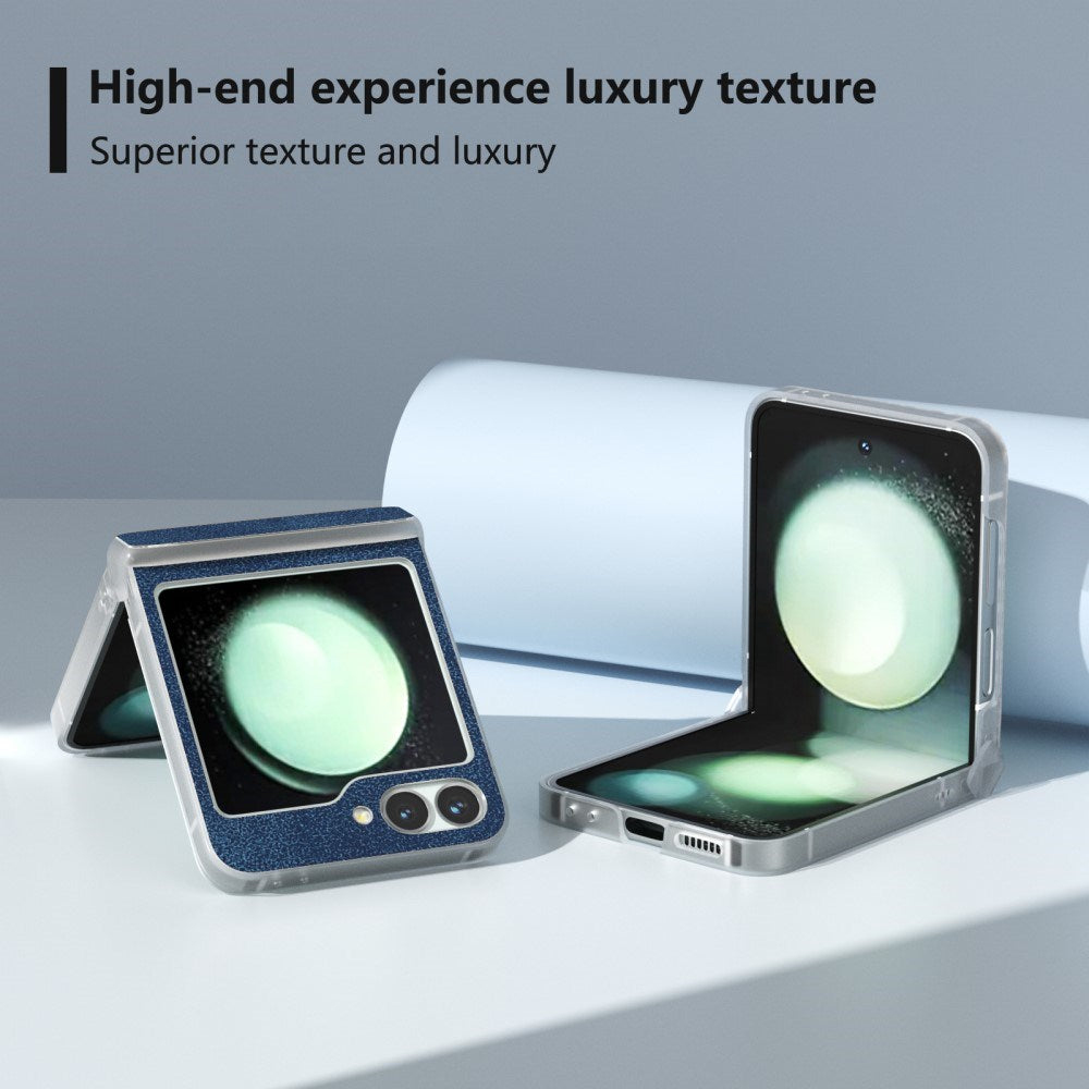 EIDERWOOD Samsung Galaxy Z Flip7 FE / Flip6 Skinnkledd Plast Deksel - Blå