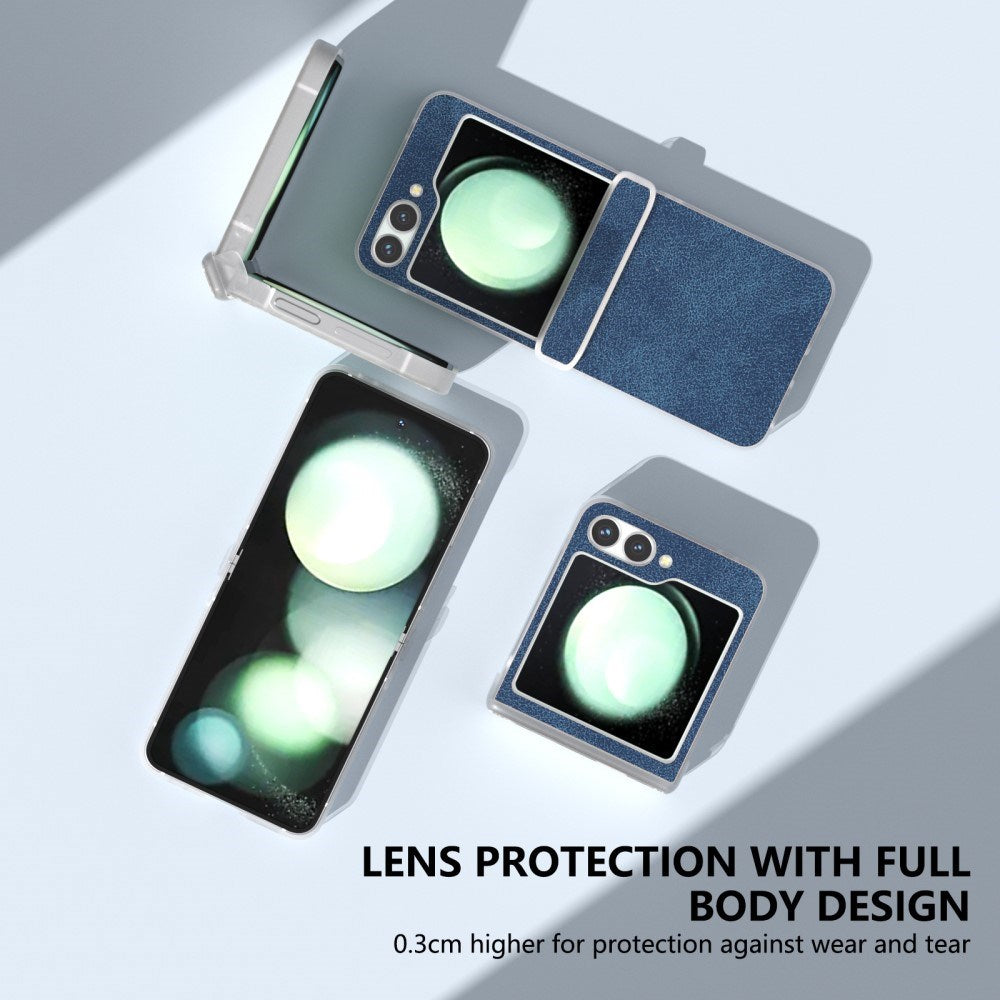 EIDERWOOD Samsung Galaxy Z Flip7 FE / Flip6 Skinnkledd Plast Deksel - Blå