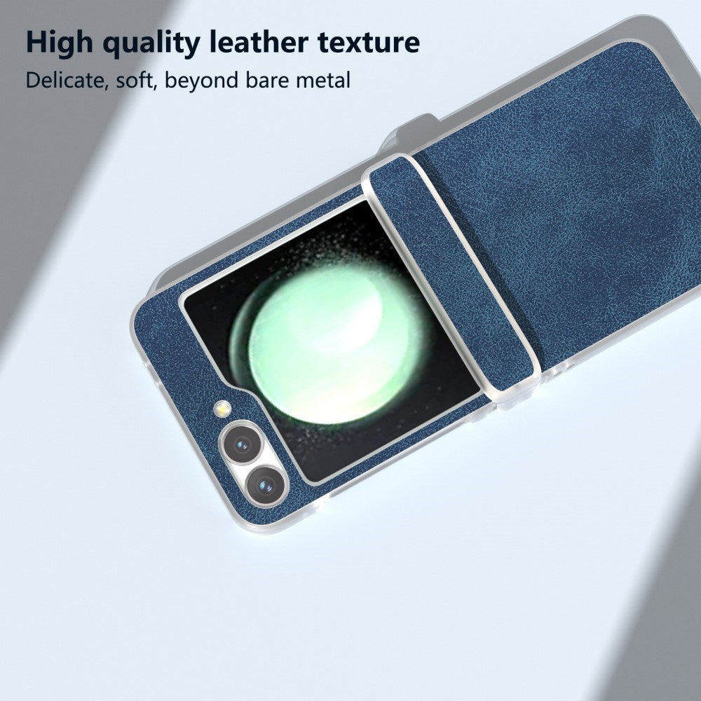 EIDERWOOD Samsung Galaxy Z Flip7 FE / Flip6 Skinnkledd Plast Deksel - Blå