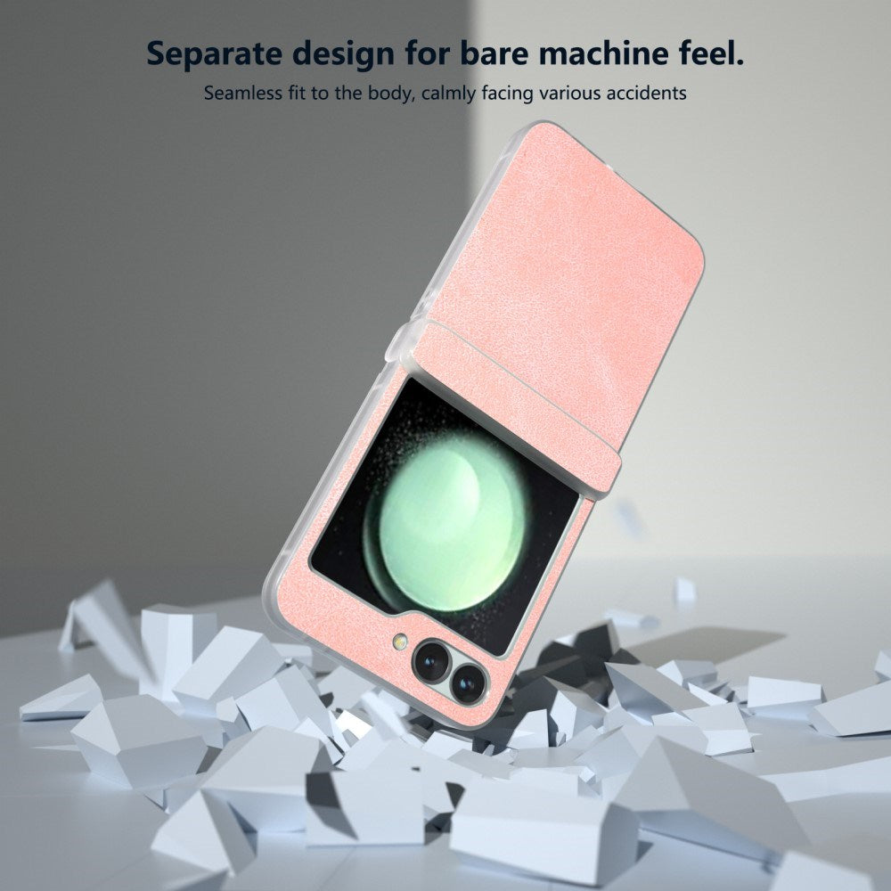 EIDERWOOD Samsung Galaxy Z Flip7 FE / Flip6 Skinnkledd Plast Deksel - Rosa