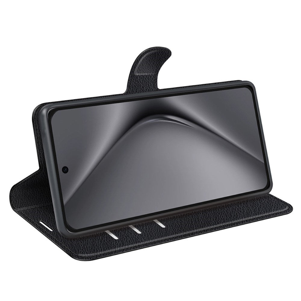 EIDERWOOD Huawei Pura 70 Pro / 70 Pro+ (Plus) Kunstskinn Flip Deksel m. Kortholder & Ståfunksjon - Svart