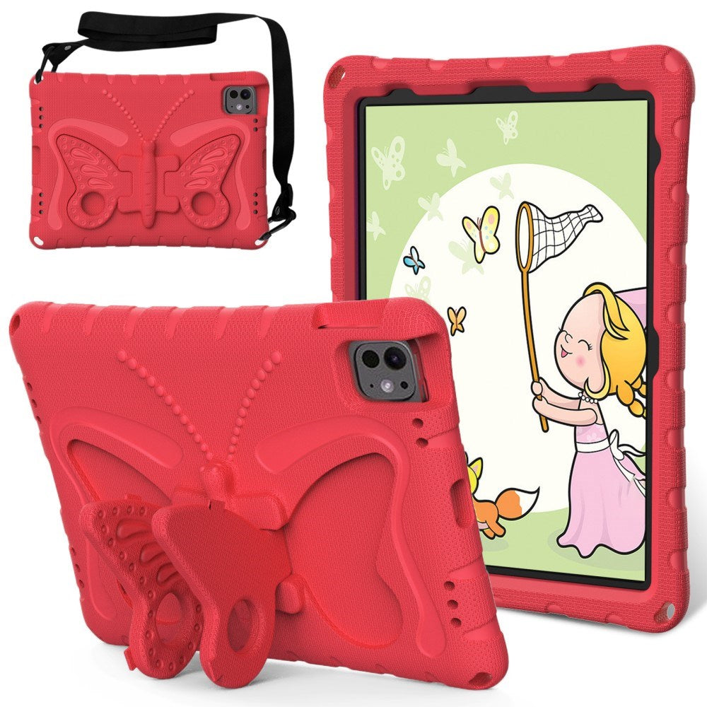 EIDERWOOD iPad Pro 11" (2025 / 2024) Butterfly Kickstand Barnedeksel - Rød