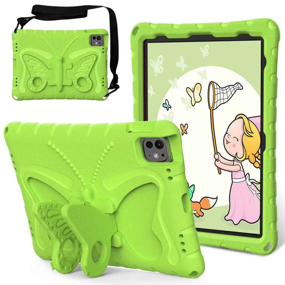 EIDERWOOD iPad Pro 11" (2025 / 2024) Butterfly Kickstand Barnedeksel - Grønn