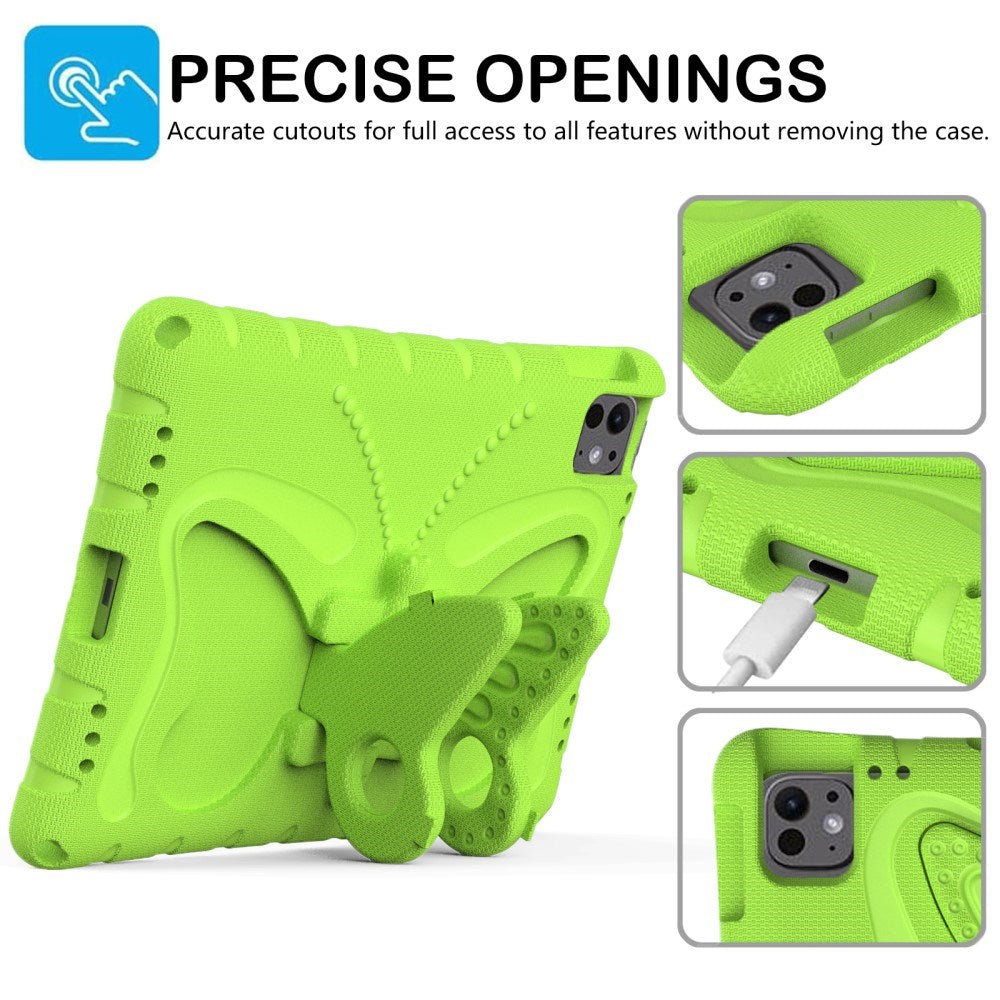 EIDERWOOD iPad Pro 11" (2025 / 2024) Butterfly Kickstand Barnedeksel - Grønn